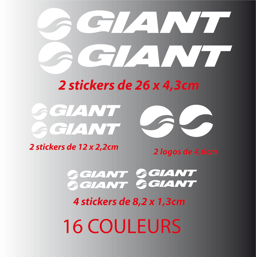 Stickers Voiture Tuning Kit D'autocollants Vinyles GIANT Pour Vélo, VTT Stickers Voiture Tuning Kit D'autocollants Vinyles GIANT Pour Vélo, VTT