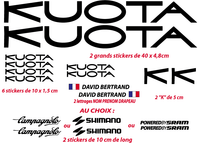 Kit Stickers Autocollants XXL Kuota - STICKERS PERSO