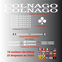 Kit Stickers Autocollants XXL Old Colnago - STICKERS PERSO