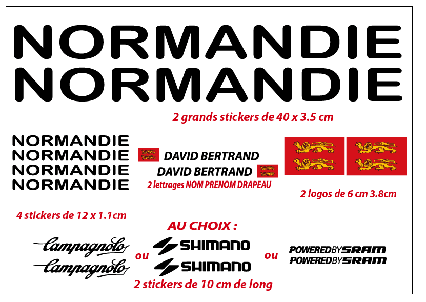 Autocollants "Produits De Normandie" - Lot : 2x10cm + 12x5cm - Marque Stickers-Express - Neuf