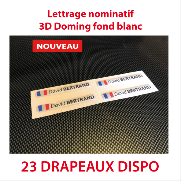 Stickers autocollant 3D doming blanc - Stickers Perso