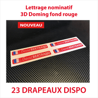 Stickers autocollant 3D doming rouge - Stickers Perso