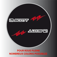 Stickers Autocollants pour 1 roue pleine scott - STICKERS PERSO