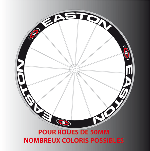 Stickers Autocollants pour 2 roues Easton 50mm - STICKERS PERSO