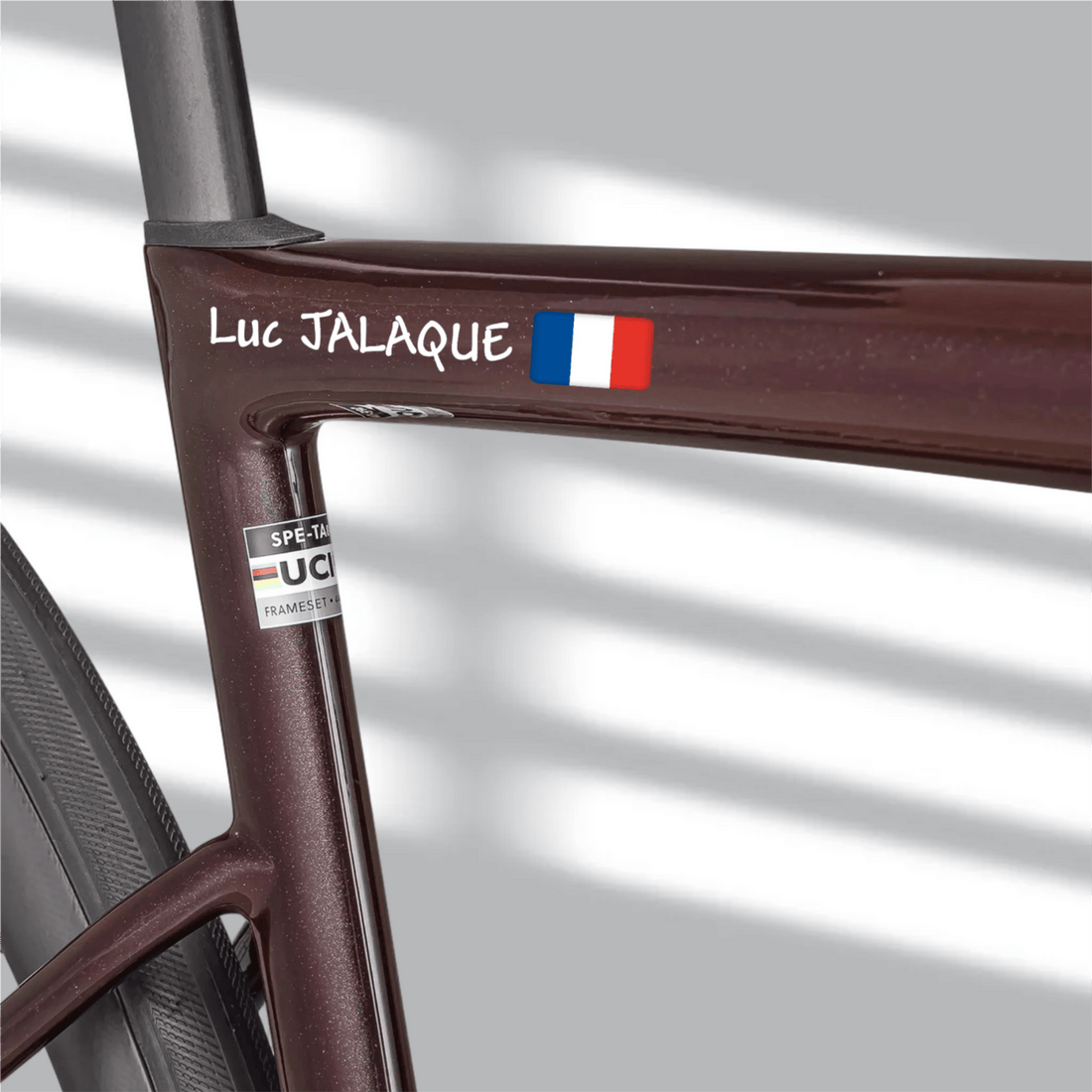 Sticker Autocollant Nom Drapeau Vélo sans fond typo 6 - Stickers Perso