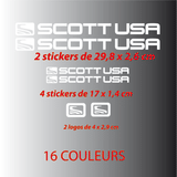 Kit Stickers Autocollant Scott USA - STICKERS PERSO