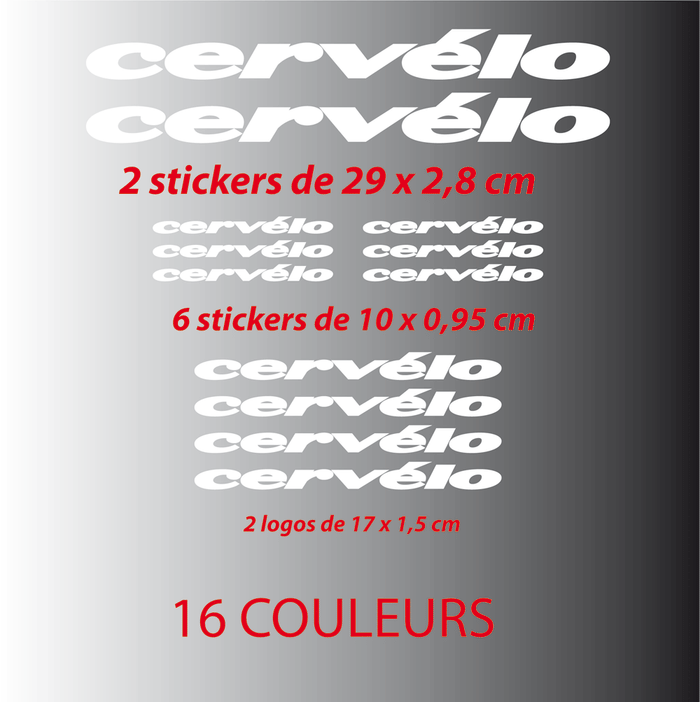 Kit Stickers Autocollants Cervélo