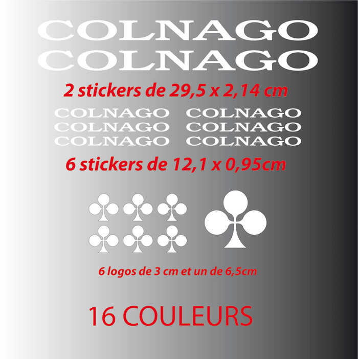 Kit Stickers Autocollants Colnago Vintage