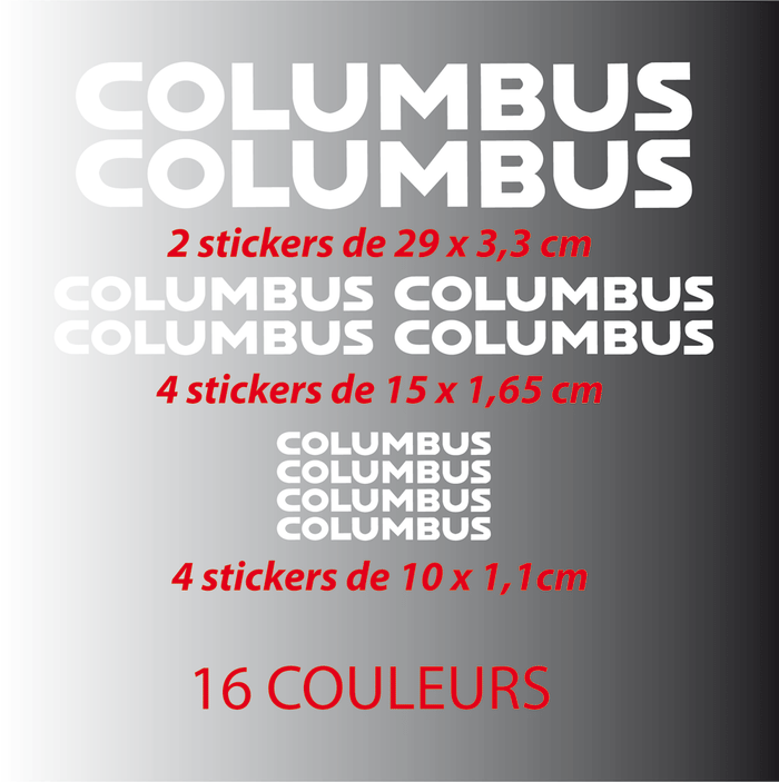 Kit Stickers Autocollants Columbus