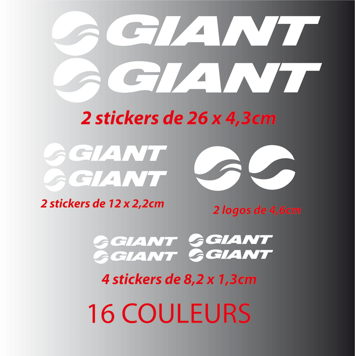 Kit Stickers Autocollants Giant