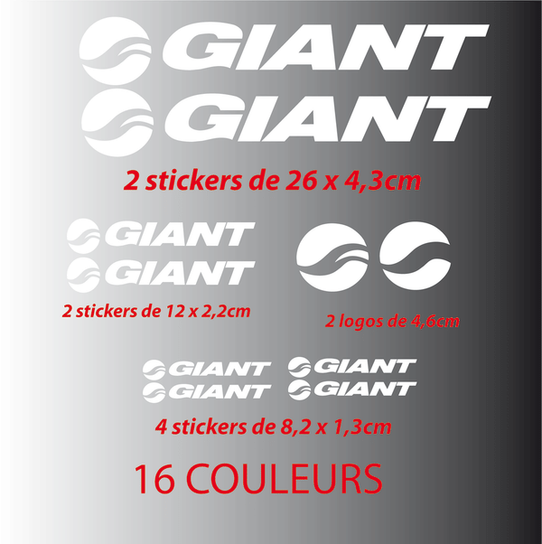 Kit Stickers Autocollants Giant - STICKERS PERSO