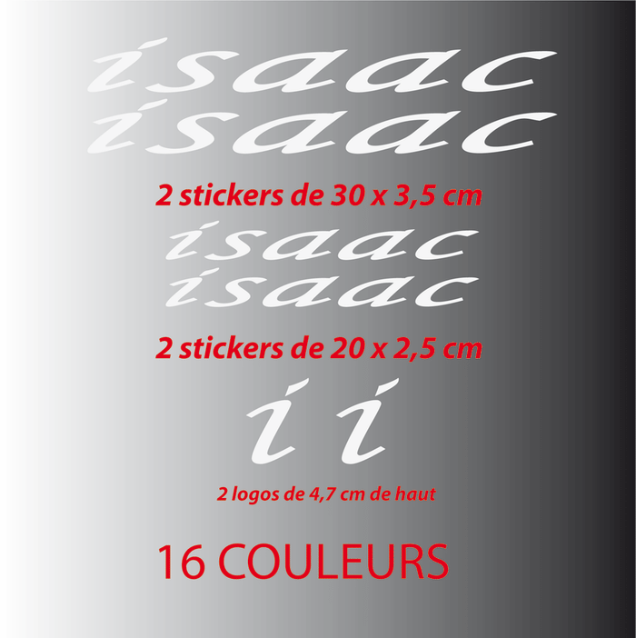 Kit Stickers Autocollants Isaac