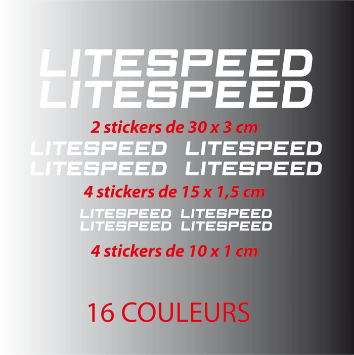 Kit Stickers Autocollants Litespeed