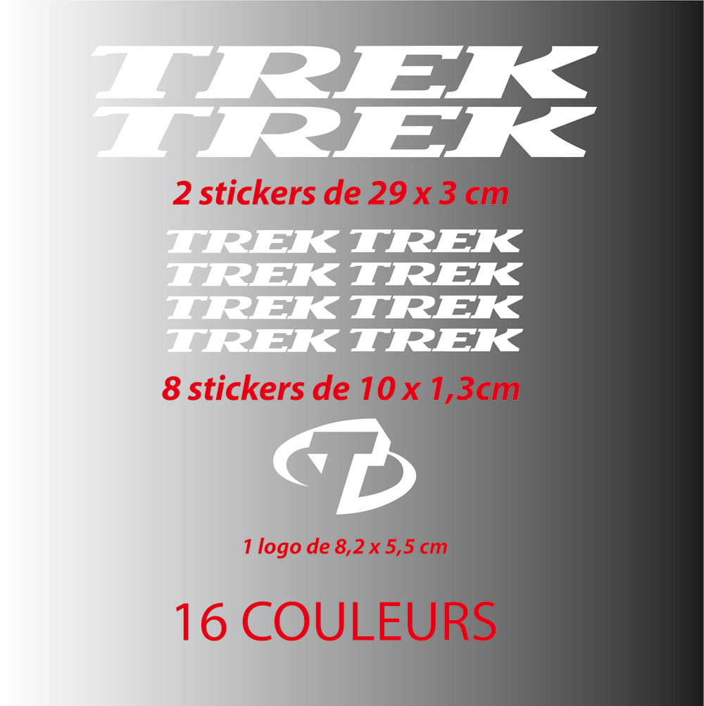 Kit Stickers Autocollants Trek - STICKERS PERSO