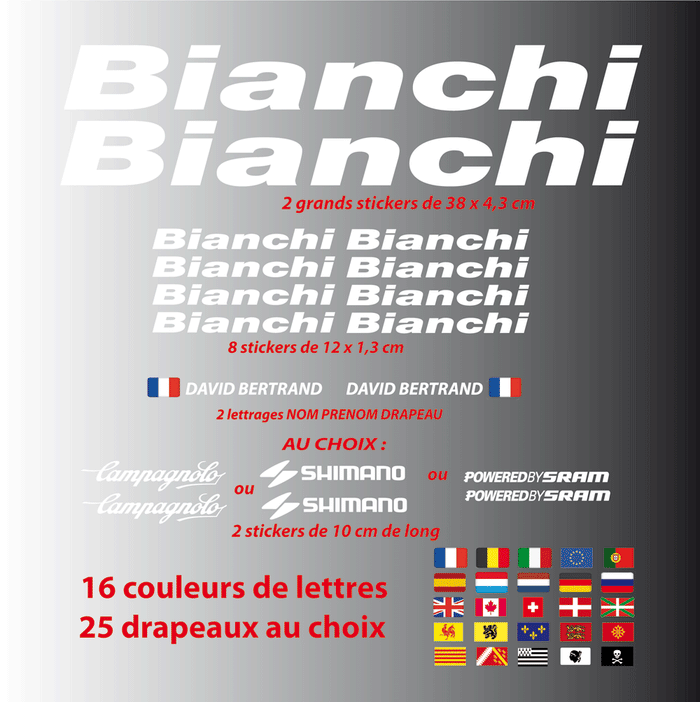 Kit Stickers Autocollants XXL Bianchi