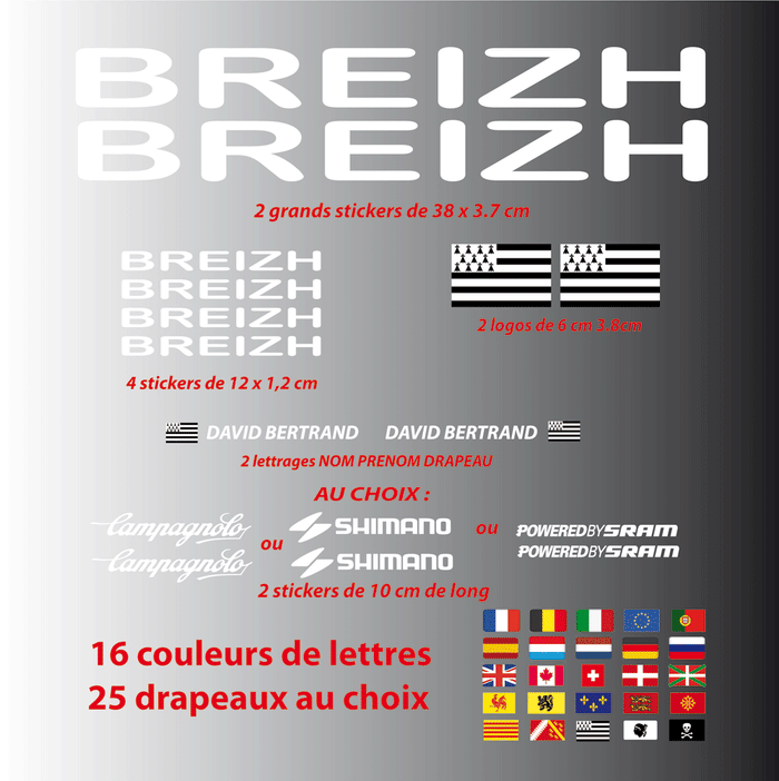Kit Stickers Autocollants XXL Bretagne