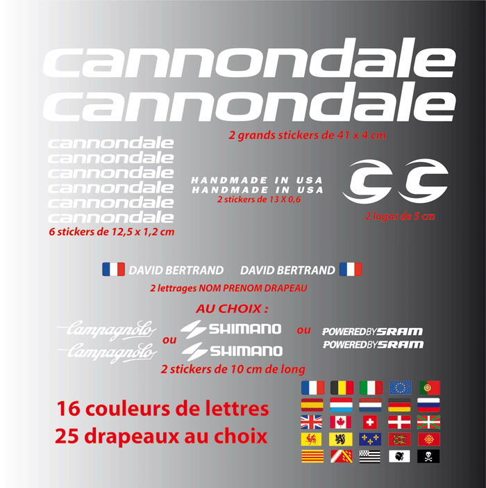 Kit Stickers Autocollants XXL Cannondale