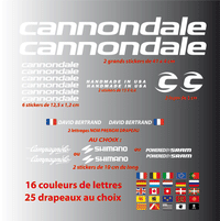 Kit Stickers Autocollants XXL Cannondale - STICKERS PERSO