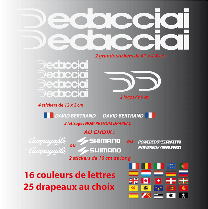 Kit Stickers Autocollants XXL Dedacciai