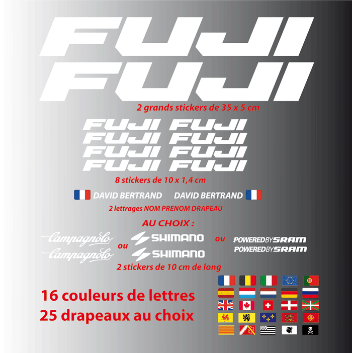 Kit Stickers Autocollants XXL Fuji