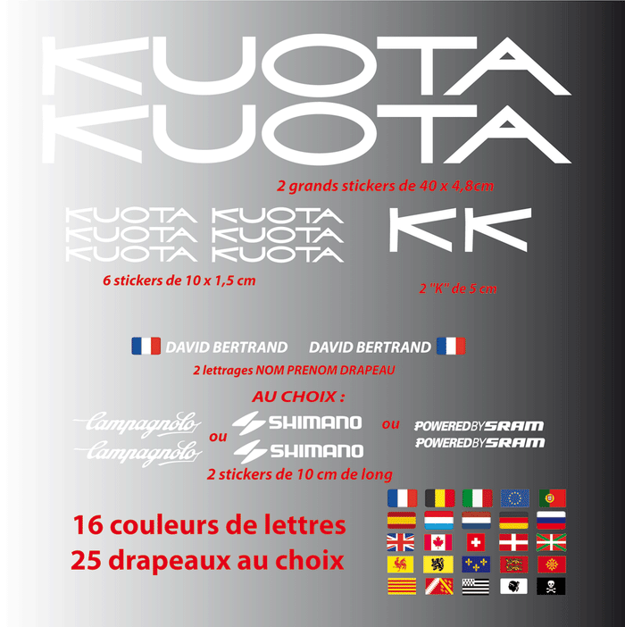 Kit Stickers Autocollants XXL Kuota