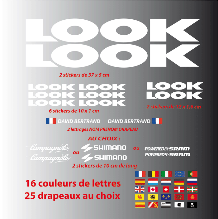 Kit Stickers Autocollants XXL Look