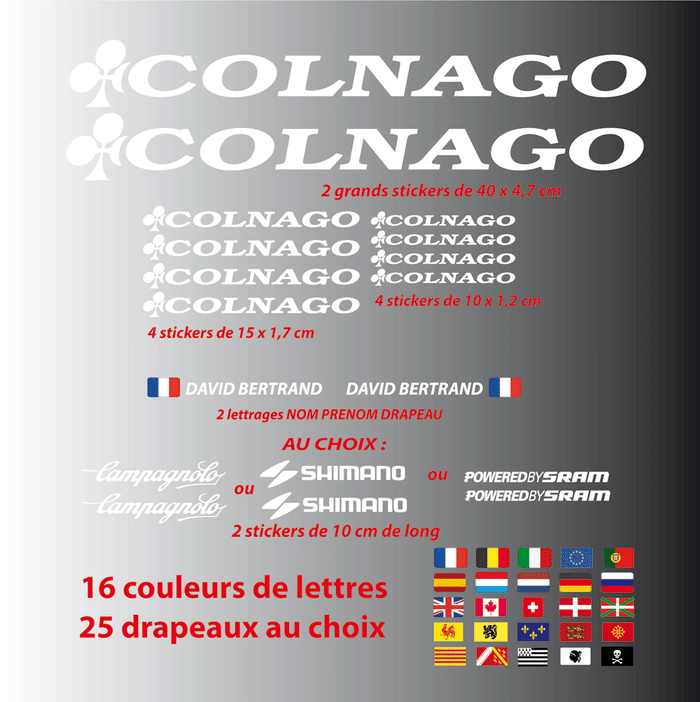 Kit Stickers Autocollants XXL New Colnago