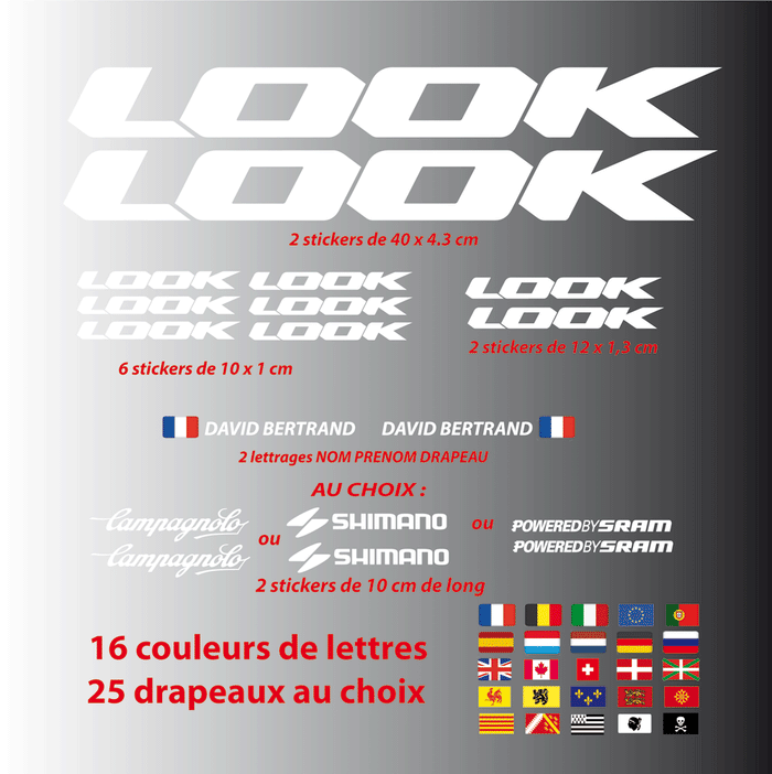 Kit Stickers Autocollants XXL New Look