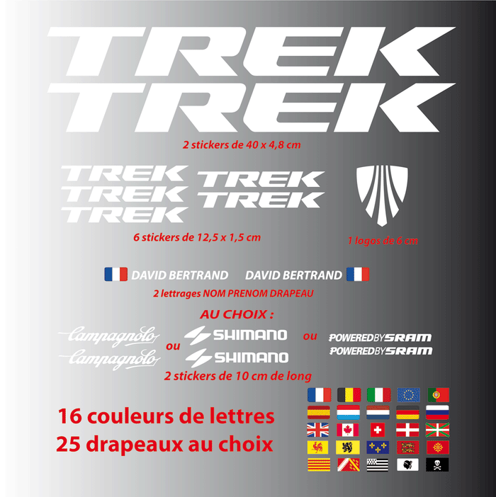 Kit Stickers Autocollants XXL New Trek