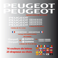 Kit Stickers Autocollants XXL Peugeot - STICKERS PERSO