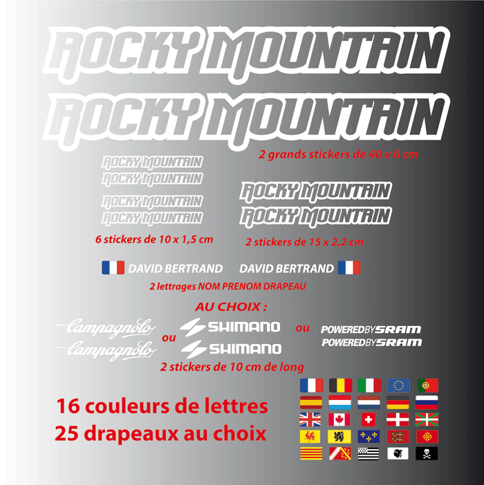 Kit Stickers Autocollants XXL Rocky Mountain