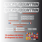 Kit Stickers Autocollants XXL Rocky Mountain - STICKERS PERSO