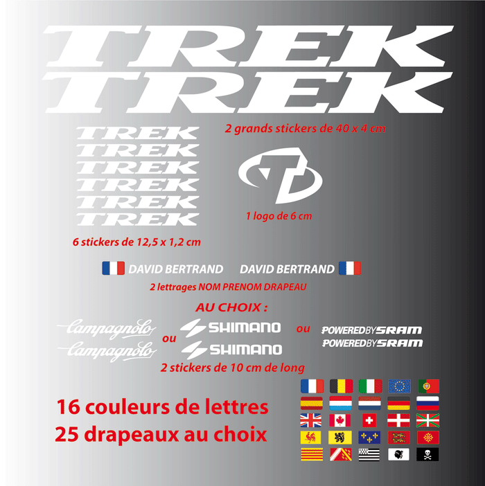 Kit Stickers Autocollants XXL Trek