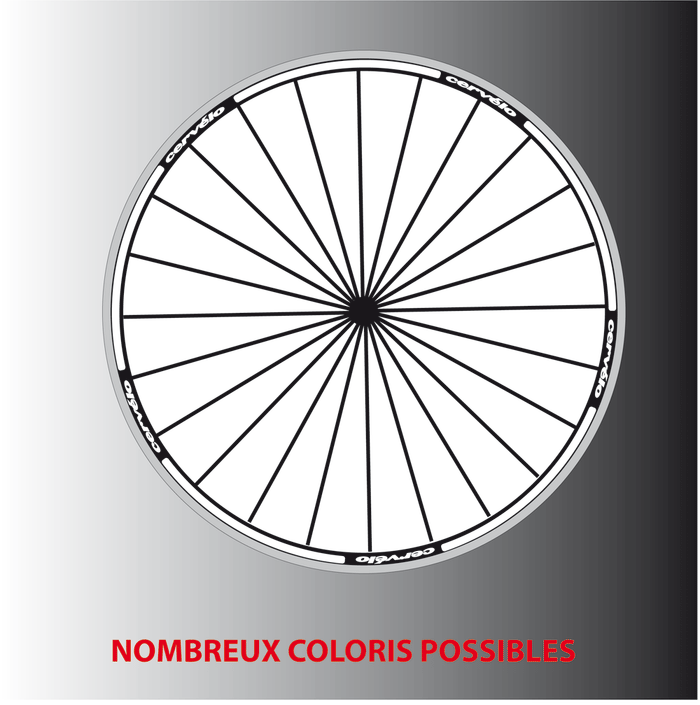 Liserés Stickers Autocollants Cervélo jantes hautes ou basses