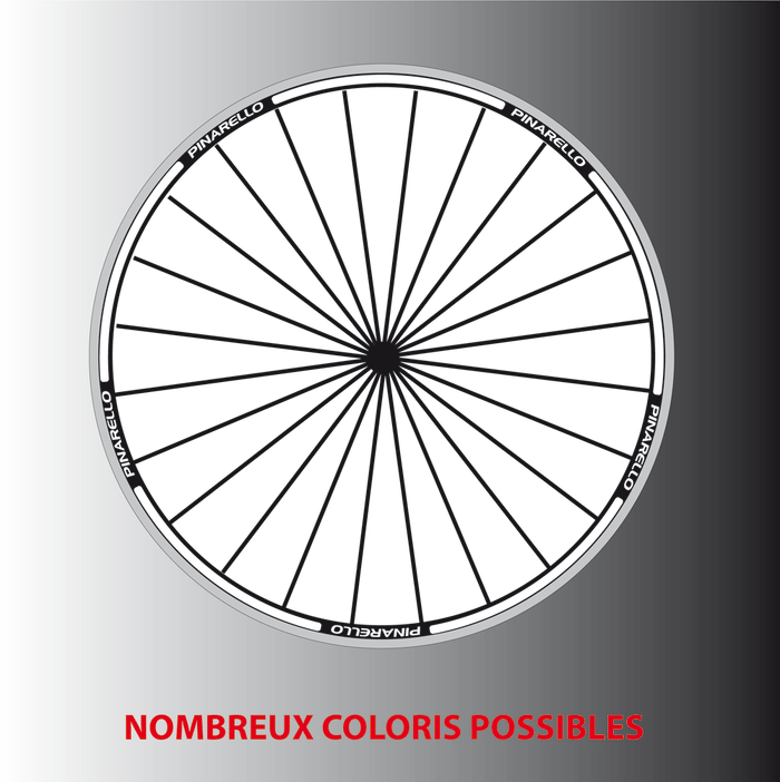 Liserés Stickers Autocollants Pinarello jantes hautes ou basses