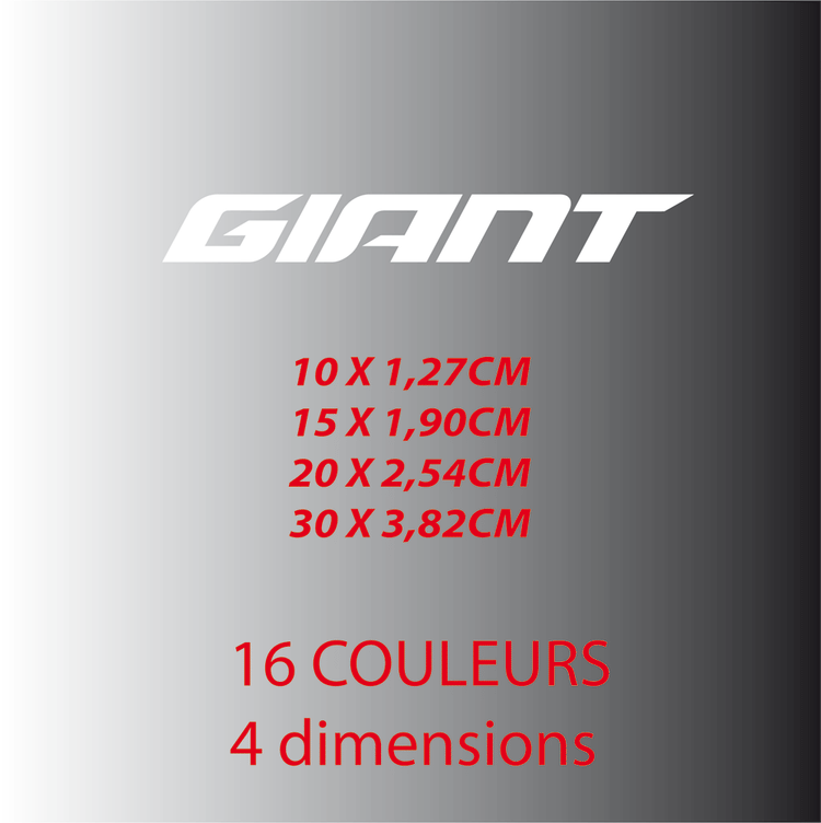 sticker cadre vélo giant 2018 Autocollant sticker cadre vélo giant 2018 Autocollant