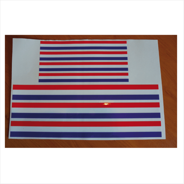 Planche A4 de liserés France - Stickers Perso