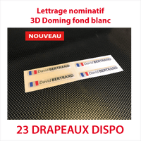 Stickers autocollant 3D doming blanc - Stickers Perso