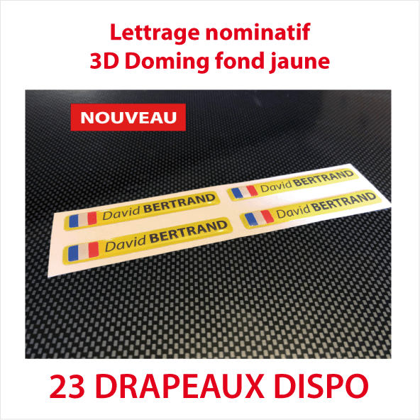 Stickers autocollant 3D doming jaune