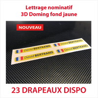 Stickers autocollant 3D doming jaune - Stickers Perso