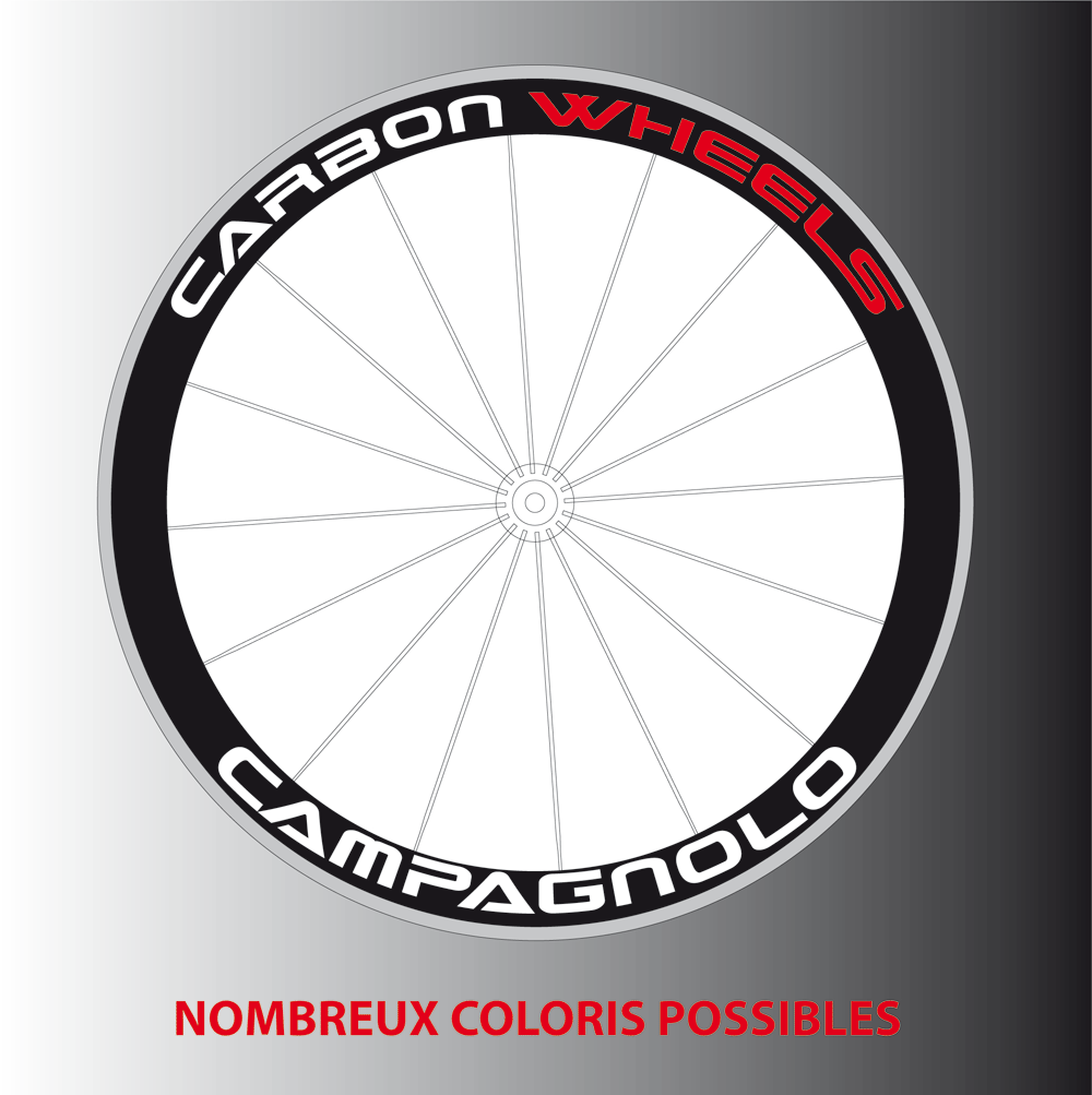 Stickers Autocollants pour 2 roues Campagnolo Carbon - STICKERS PERSO