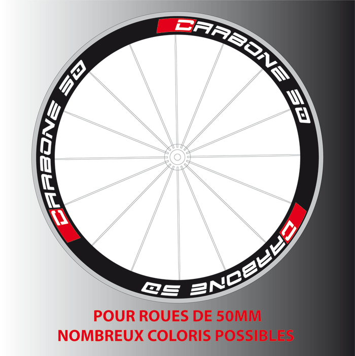 Stickers Autocollants pour 2 roues Carbone 50