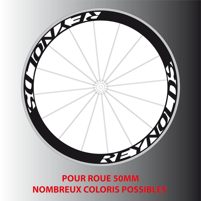 Stickers Autocollants pour 2 roues complète reynolds 50mm