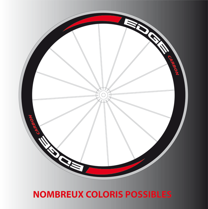 Stickers Autocollants pour 2 roues Edge Carbon