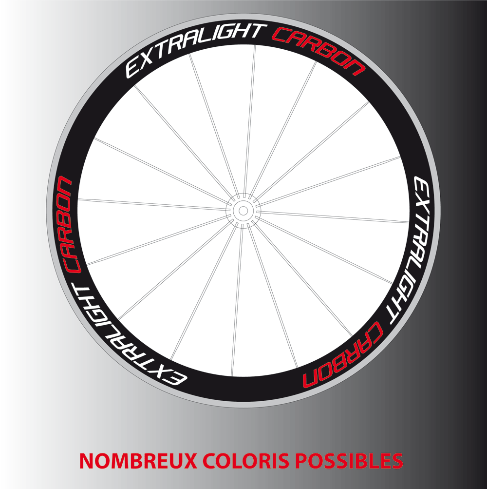 Stickers Autocollants pour 2 roues Extralight Carbon - STICKERS PERSO