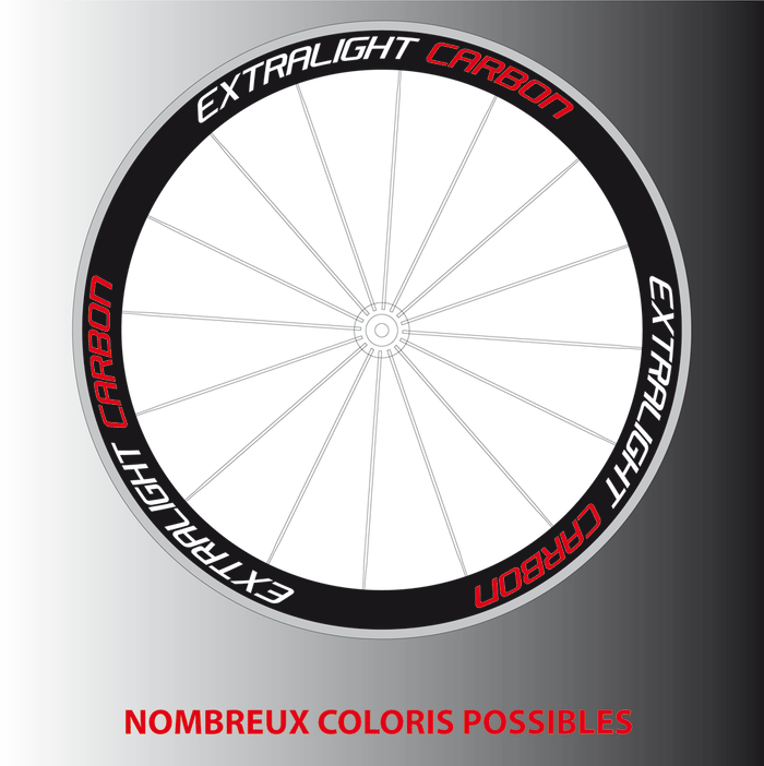 Stickers Autocollants pour 2 roues Extralight Carbon