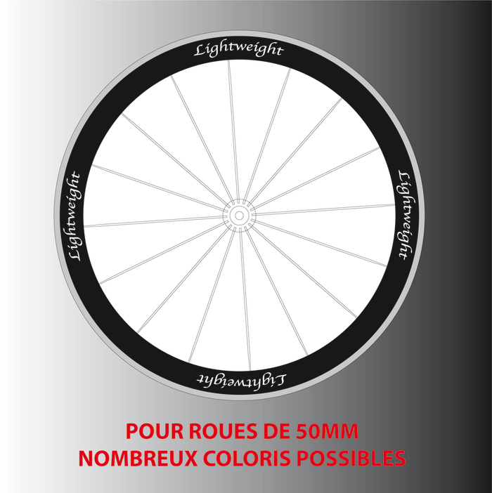 Stickers Autocollants pour 2 roues Lightweight 50mm