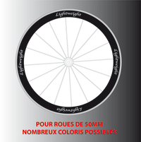 Stickers Autocollants pour 2 roues Lightweight 50mm - STICKERS PERSO