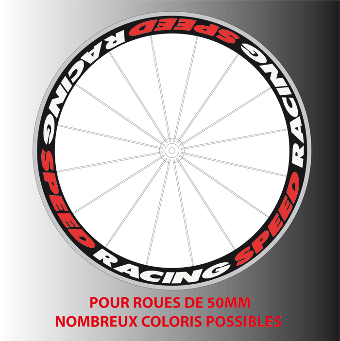 Stickers Autocollants pour 2 roues Racing 50mm