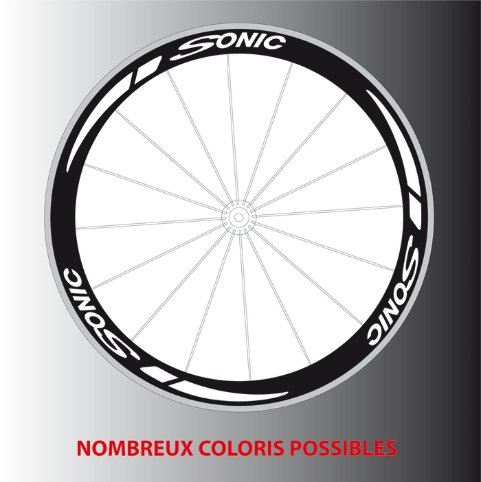Stickers Autocollants pour 2 roues Sonic Flamme